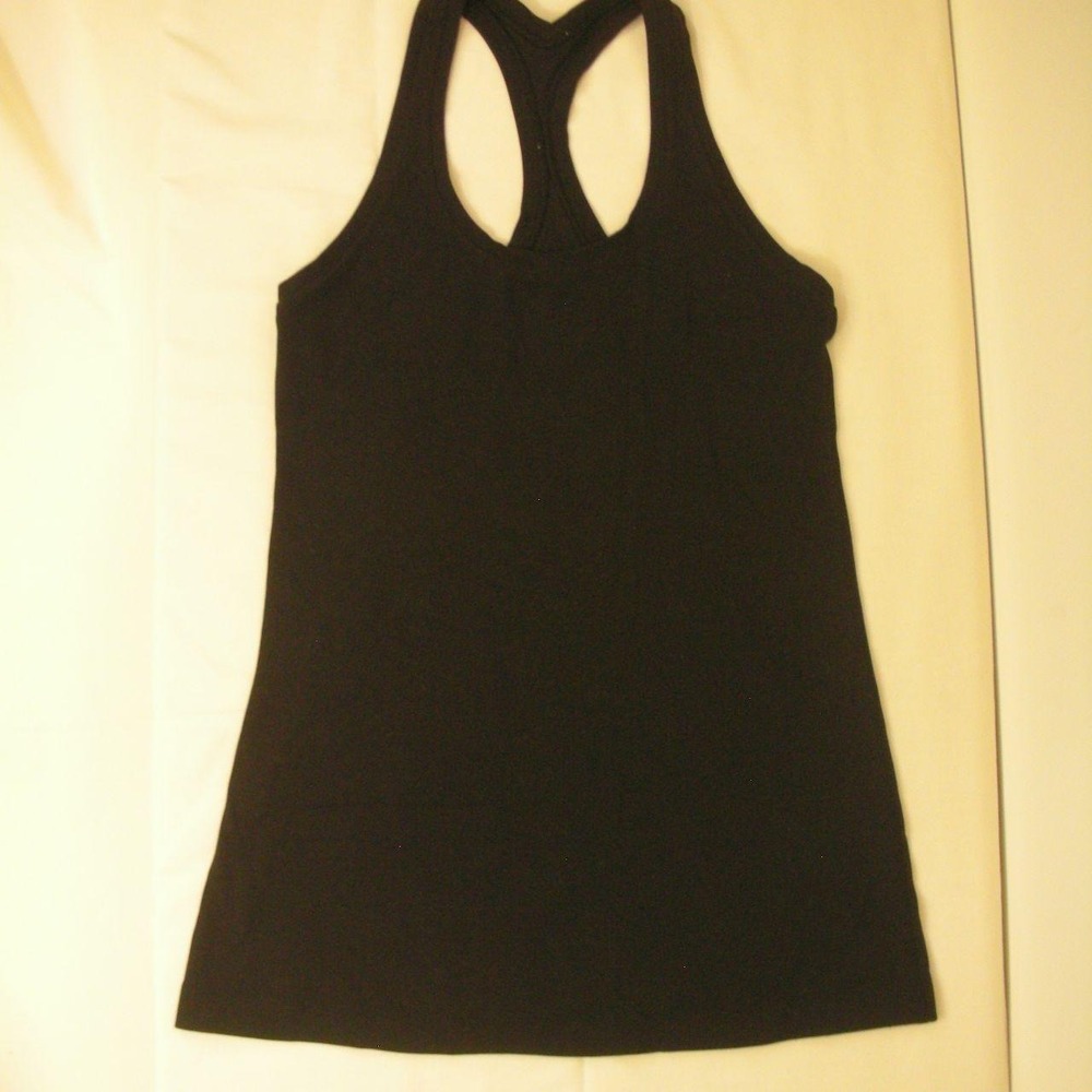 Lululemon Black Racerback‎ Running Tank Top Yoga Gym Athletic Fits 6